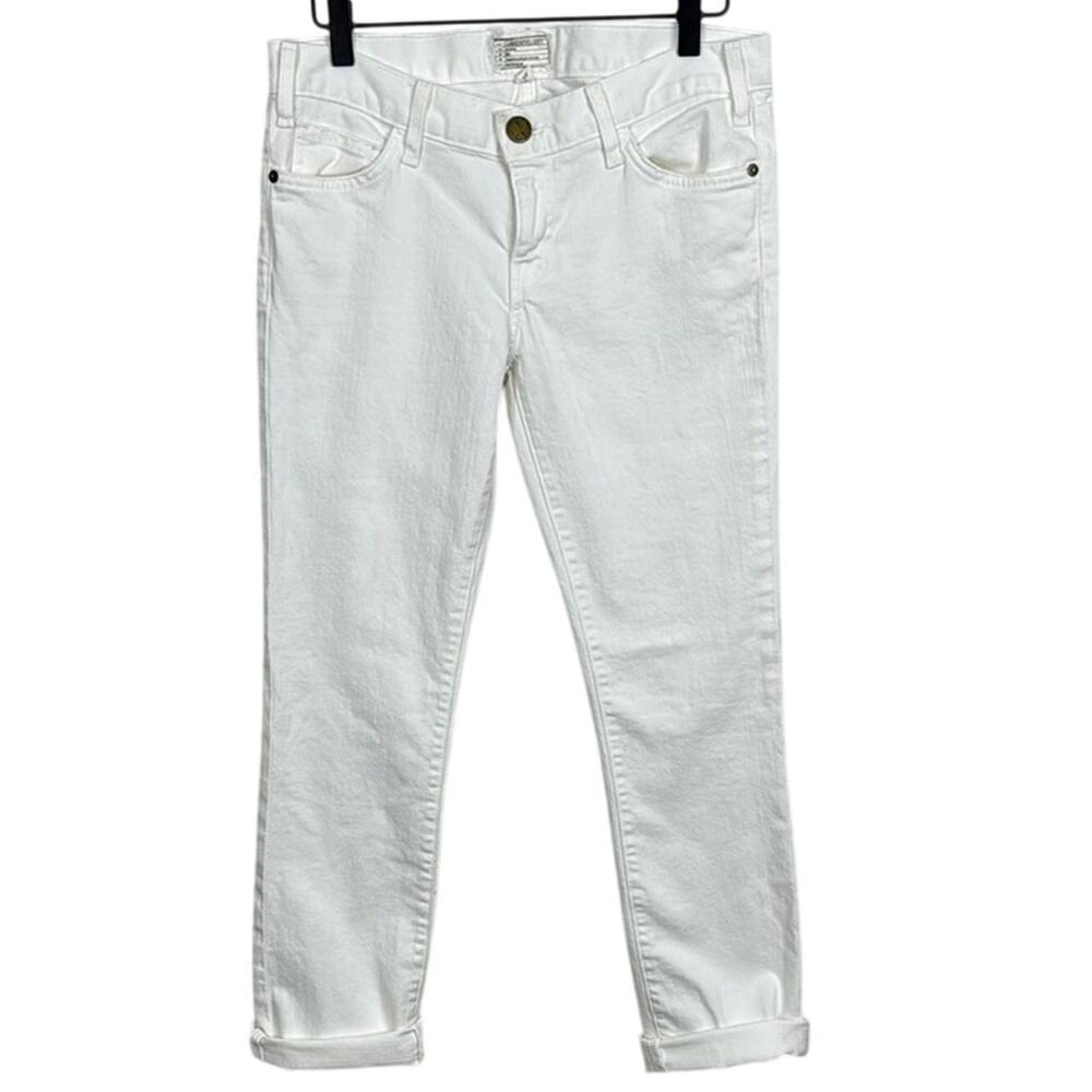Current/Elliott The Stiletto White Skinny Jeans Size 28 Mid Rise Stretch Denim